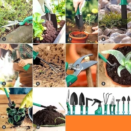 Imagem 1 do produto Kit de Jardinagem 10 Peças com Maleta
