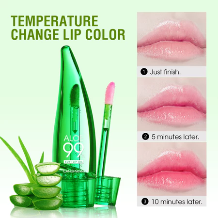 Óleo Labial LANGMANNI Aloe Cor e Hidratação