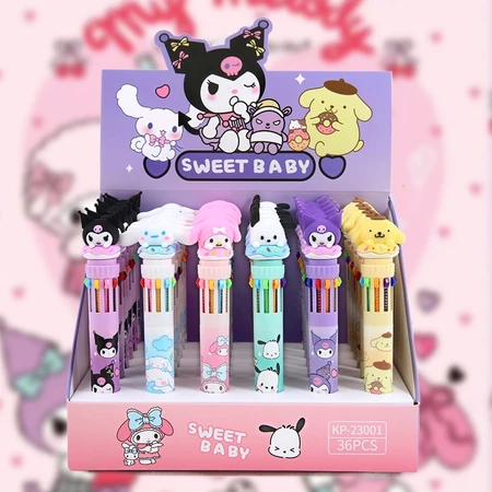Caneta Kuromi 10 em 1 - Papelaria Divertida