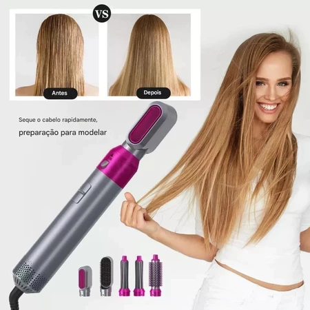 Imagem 2 do produto Escova Secadora 5 em 1 Seca, Alisa, Modela