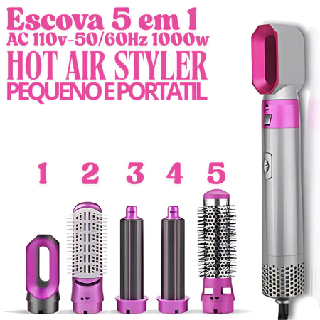 Imagem 3 do produto Escova Secadora 5 em 1 Seca, Alisa, Modela