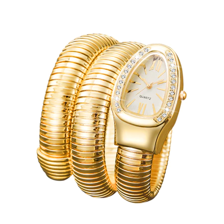 Imagem 4 do produto Relógio Feminino Luxo com Strass Design Cobra