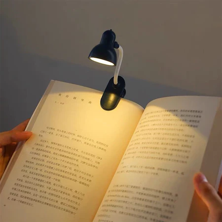 Mini Lâmpada de Leitura com Clipe