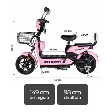 Imagem 4 do produto Scooter Elétrica WeHawk Basket WX-02 500W