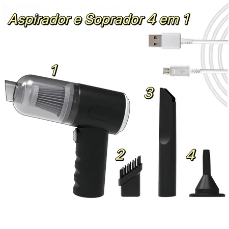 Imagem 3 do produto Aspirador e Soprador Portátil 4 em 1