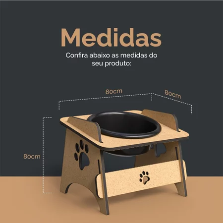 Imagem 2 do produto Comedouro Elevado Inclinável Pet Ração e Água