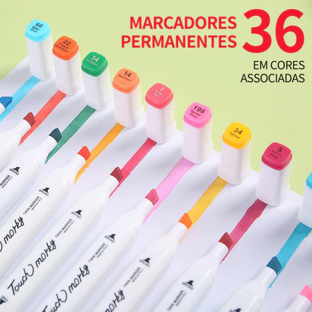 Imagem 3 do produto Canetas Marcadoras Ponta Dupla