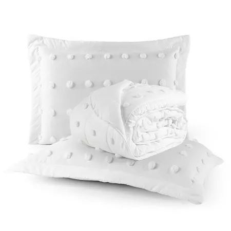 Imagem 4 do produto Cobre Leito Casal 300 Fios Dupla Face com Pompom