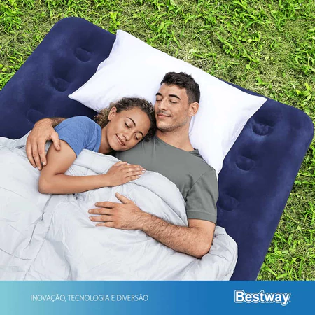Imagem 3 do produto Colchão Inflável Casal Bestway + Bomba de Ar