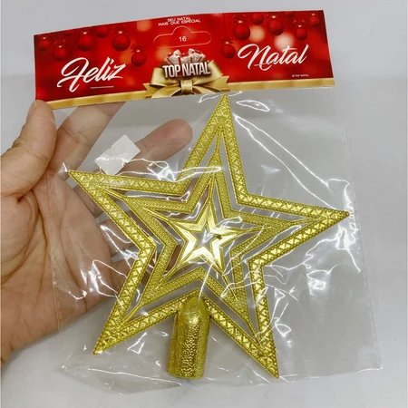 Imagem 2 do produto Ponteira Estrela Vazada para Árvore de Natal