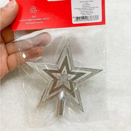 Imagem 3 do produto Ponteira Estrela Vazada para Árvore de Natal