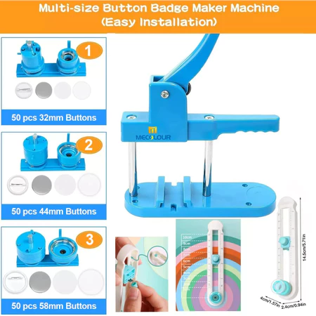 Imagem 1 do produto Kit Máquina de Botão Deslizante
