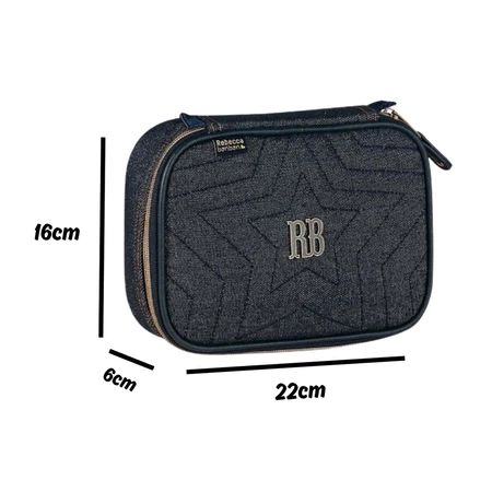 Imagem 1 do produto Kit Mochila e Estojo Rebecca Bonbon Jeans