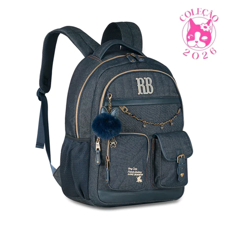 Kit Mochila e Estojo Rebecca Bonbon Jeans
