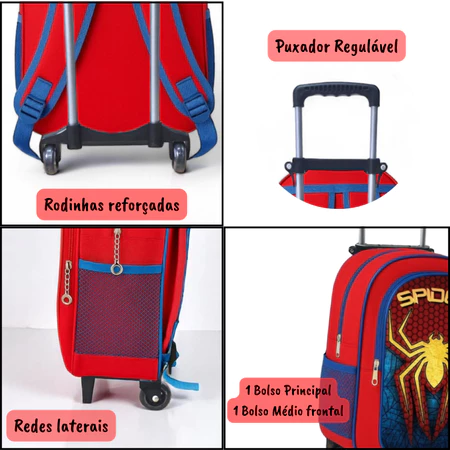 Imagem 3 do produto Mochila de Rodinha Infantil + Estojo Grande