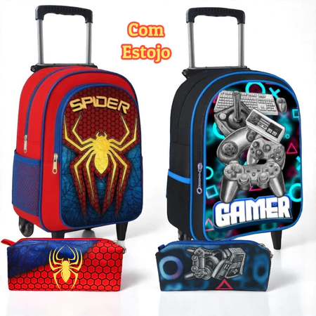 Imagem 4 do produto Mochila de Rodinha Infantil + Estojo Grande
