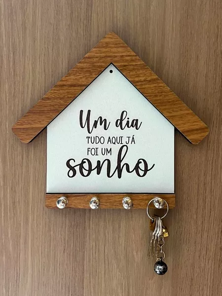 Porta Chaves de Parede Casinha