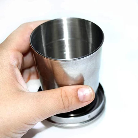 Imagem 1 do produto Copo Retrátil Dobrável 150 ml Aço Inox