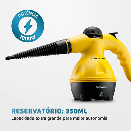 Imagem 2 do produto Higienizador a Vapor Wash Mondial HG-01 – Amarelo e Preto