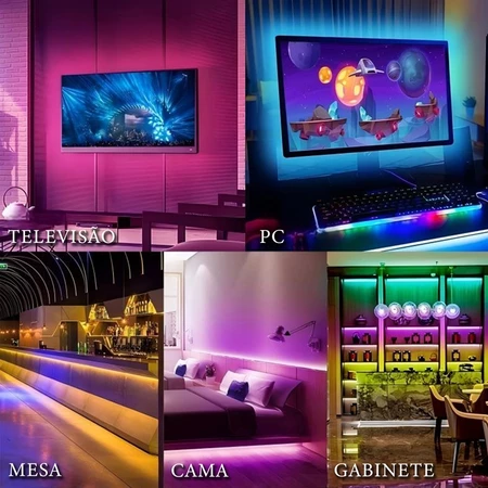 Imagem 2 do produto Fita LED RGB e Controle Remoto
