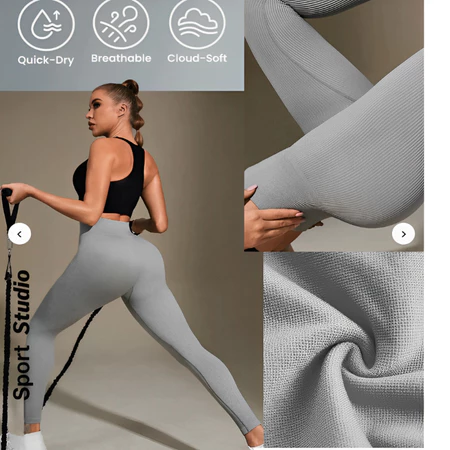 Imagem 3 do produto Calça Legging Canelada Sem Costura