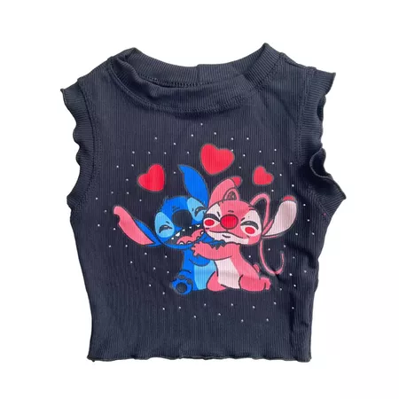 Imagem 1 do produto Cropped Infantil Stitch Brilho Canelado