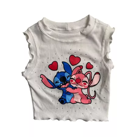 Imagem 2 do produto Cropped Infantil Stitch Brilho Canelado