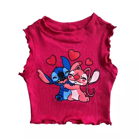 Imagem 3 do produto Cropped Infantil Stitch Brilho Canelado