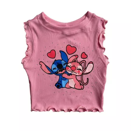 Imagem 4 do produto Cropped Infantil Stitch Brilho Canelado