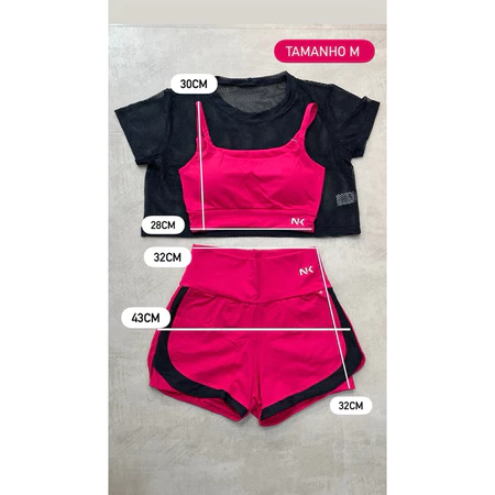 Imagem 2 do produto Trio Conjunto Fitness Feminino NK Academia
