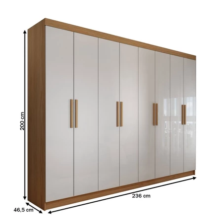 Imagem 1 do produto Guarda-Roupa Casal Aurora 8 Portas 4 Gavetas