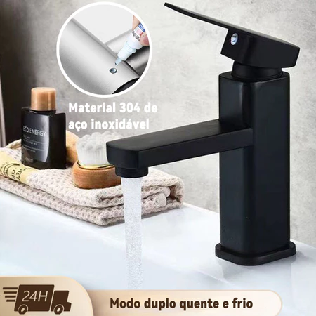 Torneira de Banheiro Preta Inox Fosco Lavabo