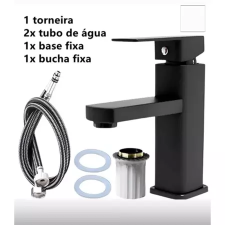 Imagem 4 do produto Torneira de Banheiro Preta Inox Fosco Lavabo