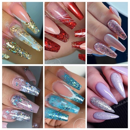 Imagem 4 do produto LILYCUTE Gel Acrílico Glitter 15ml para Unhas
