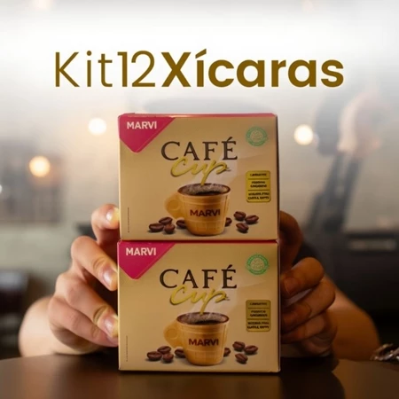 Kit 12 Xícaras CaféCup Marvi Comestível