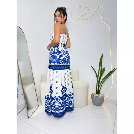 Imagem 2 do produto Vestido Longo Tomara que Caia Tropical Floral