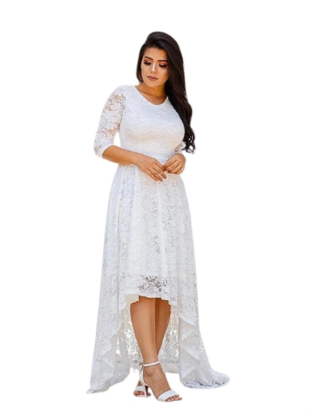 Vestido de Noiva Mullet Plus Size