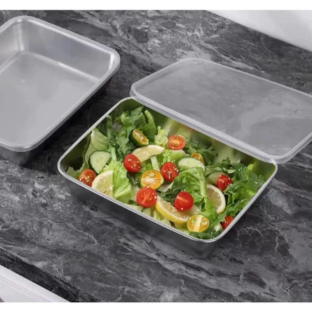 Imagem 3 do produto Recipiente Hermético de Inox com Tampa Transparente
