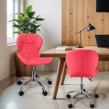 Imagem 4 do produto Cadeira Slim Office Estofada Base Giratória Cromada