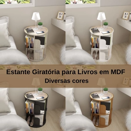 Imagem 3 do produto Estante Prateleira Giratória Organizador Livro