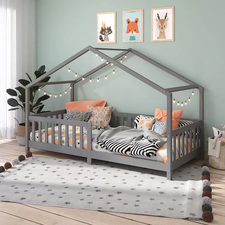 Imagem 2 do produto Cama Montessoriana de Madeira Maciça com Estrado