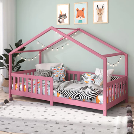 Cama Montessoriana de Madeira Maciça com Estrado