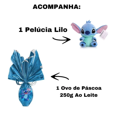 Imagem 1 do produto Ovo de Páscoa Lilo & Stitch com Pelúcia