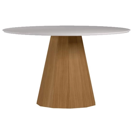 Mesa de Jantar Isis 135x135cm Vidro Ype Off White