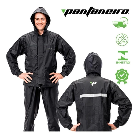 Conjunto Capa de Chuva Pantaneiro Nylon Motoqueiro