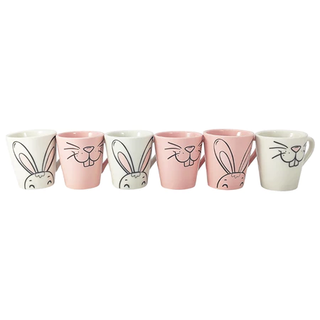 Imagem 3 do produto Jogo Kit 6 Xicaras Porcelana Cônica Tulipa Páscoa