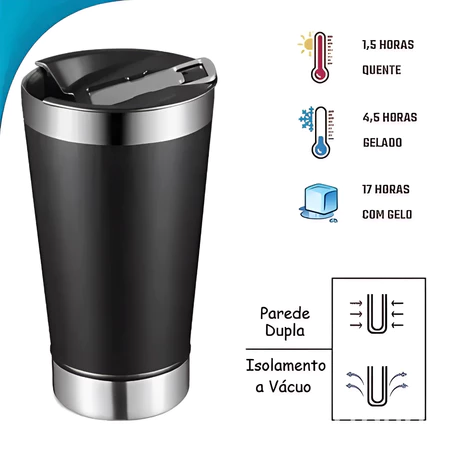 Imagem 2 do produto Copo Térmico de Cerveja Inox Gravado a Laser