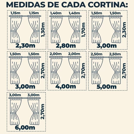 Imagem 5 do produto Cortina Voil com Forro de Microfibra Branca ou Palha