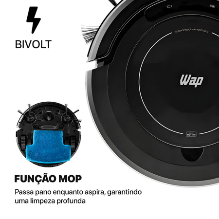 Imagem 2 do produto Aspirador de Pó Robô WAP Robot W100 3 em 1