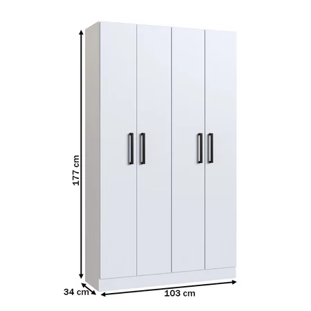 Imagem 3 do produto Armário Multiuso Riviera 4 Portas 8 Prateleiras